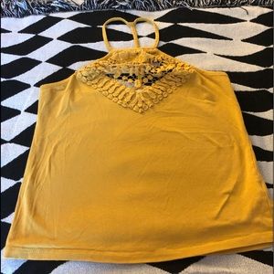 Mustard yellow crop top